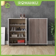 [118CM Tinggi]  Rumahku 2 DOORS rak kasut kasut DOORS SHOE CABINET WITH MAGNET / rak kasut / almari 