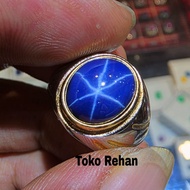 Super Luxurious 6 Line Blue Star Stone Ring