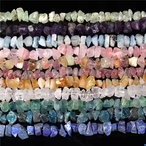 Natural Irregular Freeform Raw Stone Rough Amethy Citrine Apatite Bead 10-13mm Mineral Quartz Beads 