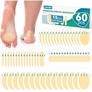 60pcs Hydrocolloid Blister Bandages,Gel Blister Bandages for Feet,Waterproof Blister Pads for Feet, 