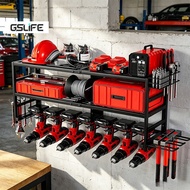 GSlife Garage Wall Mounted Tool Rack With Drill And Wrench Hook