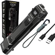 Nitecore EDC29-6500 Lumen Every Day Carry Rechargeable Flashlight with Eco-Sensa USB-C Charging Cabl