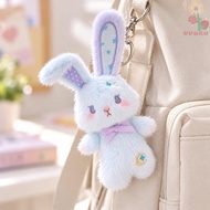 AVUKA Rabbit Plush Keychain, Soft Miniature Size Fluffy Bunny Pendant, Stuffed Animal Charm Premium 