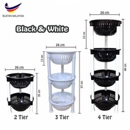 Round Multipurpose Rack (Small) / Rak Barang Serbaguna Kecil (2/3/4 Tier) / Kitchen Rack / Rak Bawan