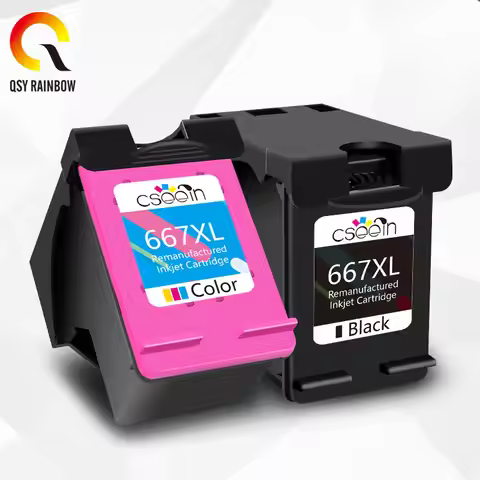 QSYRAINBOW 667XL Ink Cartridges Replacement For HP 667 HP667 XL Compatible Deskjet 1275 2374 2375 23