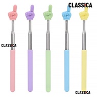 CLASSICA Finger Reading Sticks, Stainless Steel Finger Design Teaching Pointer, Durable Telescopic R