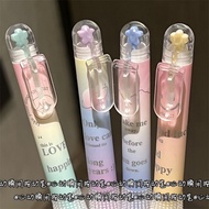 星空减负按动笔高颜值学生考试ST刷题按动笔中笔风可爱黑笔Star burden reduction press pen high color value student examination sq2
