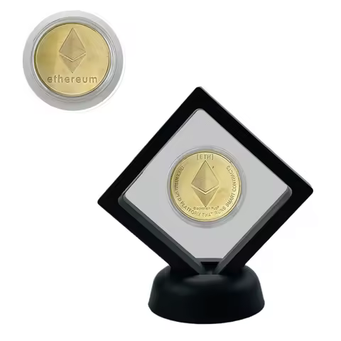 1pcs Ethereum Lumen Ada Ripple Dogecoin Cardano Crypto Bitcoin Litecoin Cryptocurrency Metal Coin wi