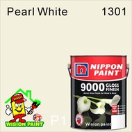 1301 PEARL WHITE ( 1L ) 9000 GLOSS FINISH NIPPON PAINT WOOD AND METAL