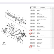YAMAHA XMAX250 CVT BEARING <B74-E7678-10,B74-E7678-01,B74-E7412-00>