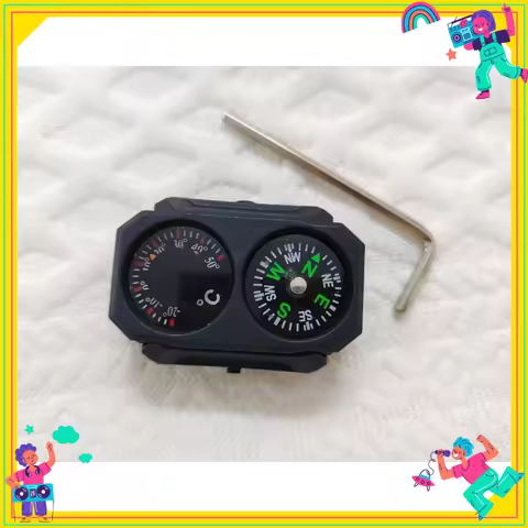 2026 SLR416 20MM Rail Mini Tactical Compass with Thermometer Universal Precision Outdoor Tool