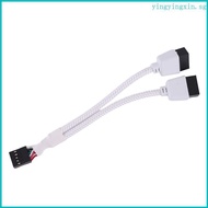 YIN 15CM Enhanced USB 9Pin Splitter Line Shielded USB 2 0 9 Pin to Dual 9Pin Cable