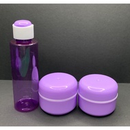60ml toner bottle and (2pcs) 10g cream jar