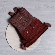 Sienna Two Tone Backpack Knit Bag By Ermy