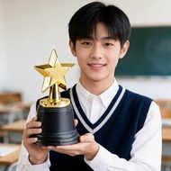 (Artipia) Daycare School Academy Mini Plaque Star Trophy Award Certificate Commemorative Award