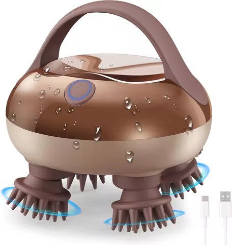 Scalp Massager - Electric Head Massager Scalp Waterproof IPX6, Hair Massage Stress Relax, Rechargeab