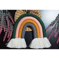 Rainbow macrame bohemian wall decoration/