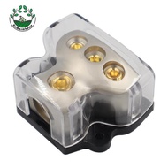 [Whcart] 3 Way Amp Distributor Block, 1x 0 Gauge in 3x 4 Gauge Out for Car Audio Splitter Replacemen
