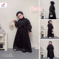 Florin Dress Gamis Anak Perempuan Usia 6 Bulan - 6 tahun tahun terbaru Zalira Kids / Dress anak set jilbab / Baju Lebaran anak perempuan 2024