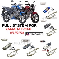Full System For YAMAHA FZ150 FZ 150 i FZ150i  V1 V2 V3 Motorcycle Exhaust Muffler Set Modified Front