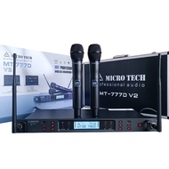 MICRO TECH UHF MT-777D V2 - ไมโครโฟนไร้สาย ถือคู่ ไมค์ลอย ความถี่ใหม่ (ด้ามอลูฯ) sahasound - สหซาวด์