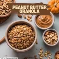 CLX Peanut Butter Granola Homemade Granola Rolled Oat Cereal with Honey Granola Cereal Diet 50g/250g