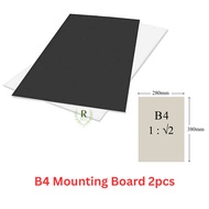 A3 / B4 / A4 Kad Board Hitam / Mounting Board / Black Board / Folio Cover