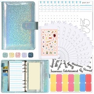 TIMEROAD Binder Budget Cash Envelopes A6 Size Office 6 Hole Binder Pockets Zipper Pockets Binder Not