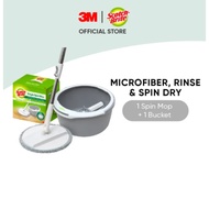 3M™ Scotch-Brite™ T6 Single Bucket Compact Microfiber Spin Mop, 1/Pack, Refill Available, Cleans, Kitchen, Home Office