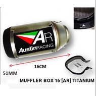 Austin racing muffler box 16 titanium