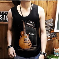 Yc collection - Men's Singlet with marshall guitar image