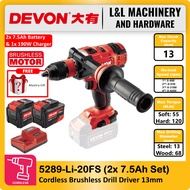 DEVON 5289-Li-20FS 20V Brushless Cordless Drill Driver 13mm