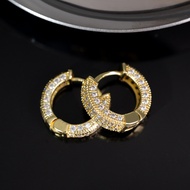 HOOP Full Diamond Earrings Hip-Hop Full Diamond Classic Earrings Men Women Universal Unique Earrings