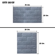 Wallpaper Dinding 3D Motif Corak Batu Bata Alam | Wallfoam Busa Tinggal Tempel
