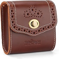 TOURBON Genuine Leather Bullet Belt Bag .22 22LR Ammo Holder Slingshot Storage Bag for Hunting Shoot