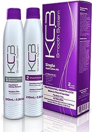 KCB Professional Smooth System, 2 Steps Brazilian Keratin Hair Treatment for Smoothing and Hair Frizz Control, Complex Blowout, Straightening, All Hair Types, Formaldehyde Free, 3.38 Fl oz / 100ml Kit