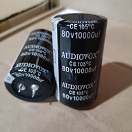 CAPASITOR ELCO 80V 10000UF AUDIOVOX HITAM ORIGINAL ISI FULL ELKO 100VOLT 10000UF AUDIOVOX BAGUS BERK