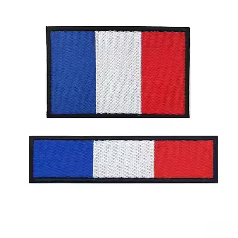1PC France National Flag Armband Embroidered Patch Hook & Loop Embroidery Badge Cloth Military Moral