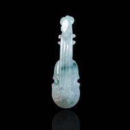 【知音】飄藍花翡翠小提琴項鍊 | 天然緬甸玉A貨翡翠 | 送禮