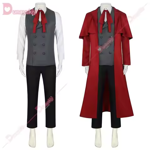 Anime Comic Hellsing Alucard Cosplay Costume Red Trench Alucard Van Cosplay Vampire Hat Costume Hall