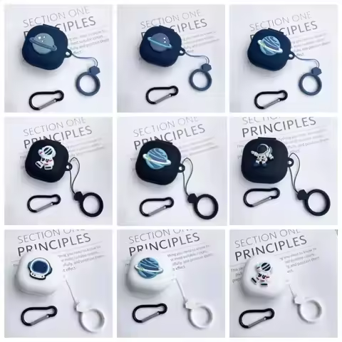 For Soundcore Liberty 4 Pro Case Cartoon Astronaut Ring Anti-drop Silicone Earphone Cover for Soundc