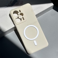 Fashion Casing For Realme 14 5G RMX5070 Matte Anti-drop Protection Lens Cover With Magnetic Sticker