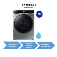 Samsung WD17T6300GP/SP Front Load Washer Combo | 17kg washer + 10kg dryer