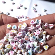 Newest 100PCS Letter Beads Blessing Beads - Love Mote Letter Beads Love Monte Love HitamMy one