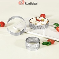 RunSabai 5/6/7/8/9/10 CM Perforated Tart Rings With Hole Stainless Steel Tart Bottom Tower Fruit Pie