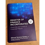 Minister Of Finance Incorporated Ownership And Control Of Corporate Malaysia Book By Edmund Terence 