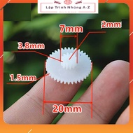 [Embedded Programming A-Z][G72] Combo of 10 2-Stage Plastic Gears for 2mm Shaft (7x20mm)