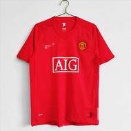 2007-08 Manchester United home football short sleeved retro jersey