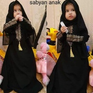 Terlaris Abaya Anak Turkey Gamis Arab Hitam Dress Muslim Wanita Jubah
