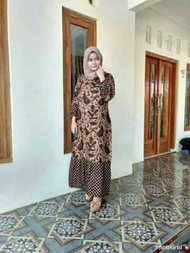 new arrival batik gamis{gamis batik} gamis batik 2021 GMS-NEW / 00 gamis batik pekalongan terbaru 20